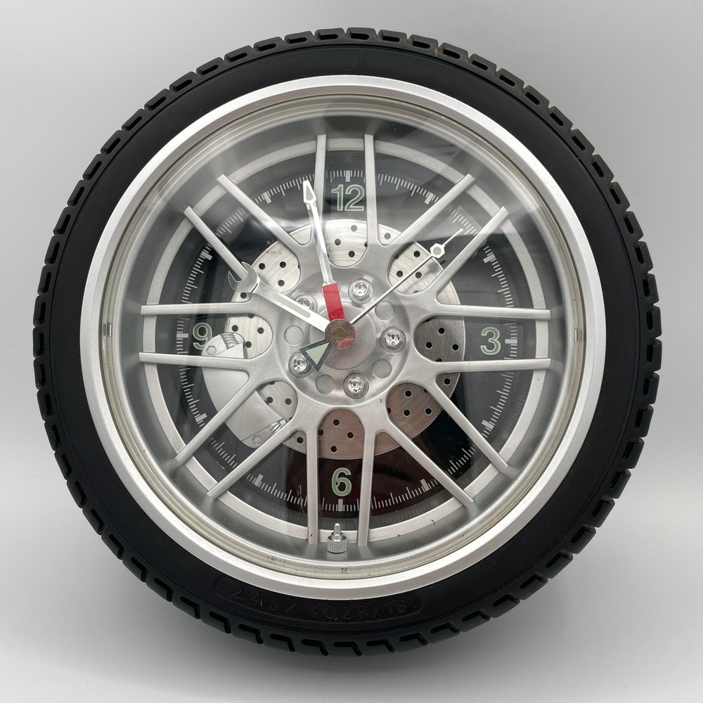 Sterling & Noble Plastic Unisex Adult 10in Tire Glow In The Dark Wall Clock